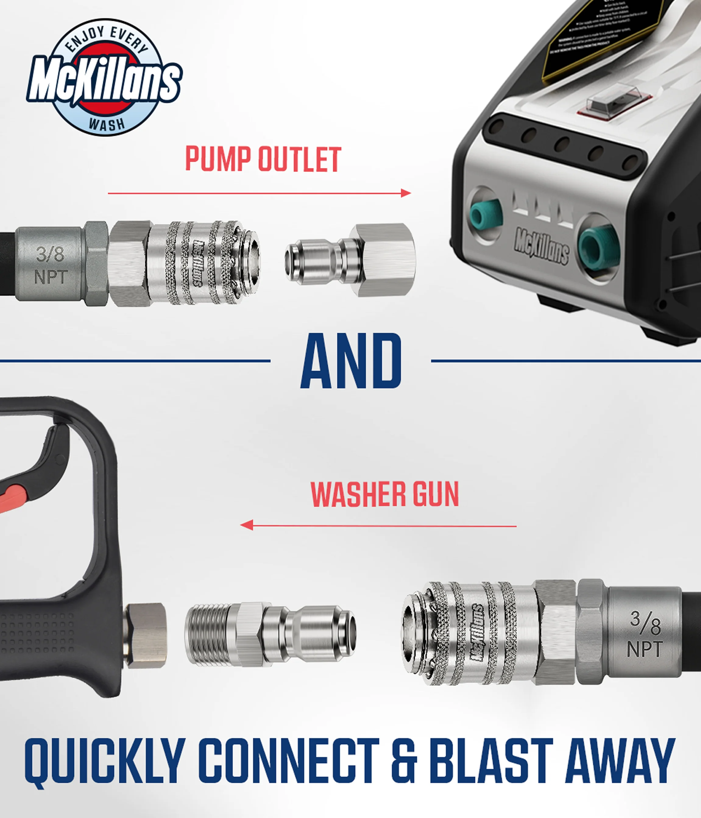 3/8" NPT Automatic Quick Connect Set of 4 - Image 4