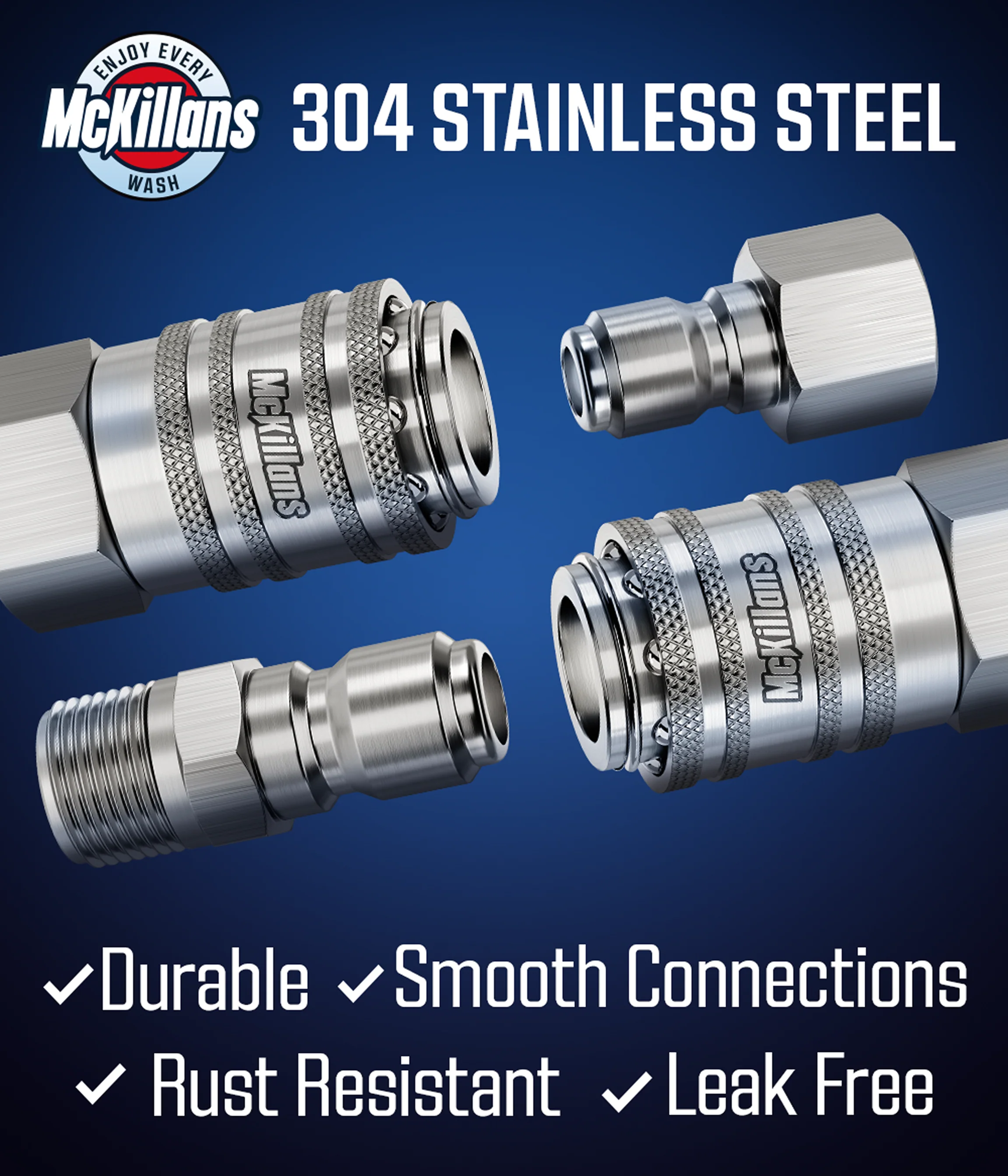 3/8" NPT Automatic Quick Connect Set of 4 - Image 6