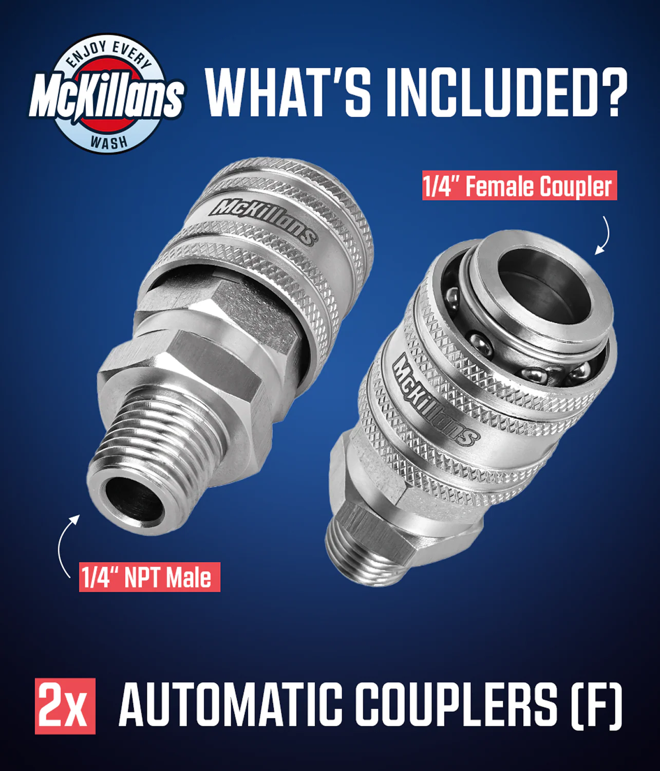 Automatic 1/4” NPT Stainless Quick Connect Coupler (2 pack) - Image 4