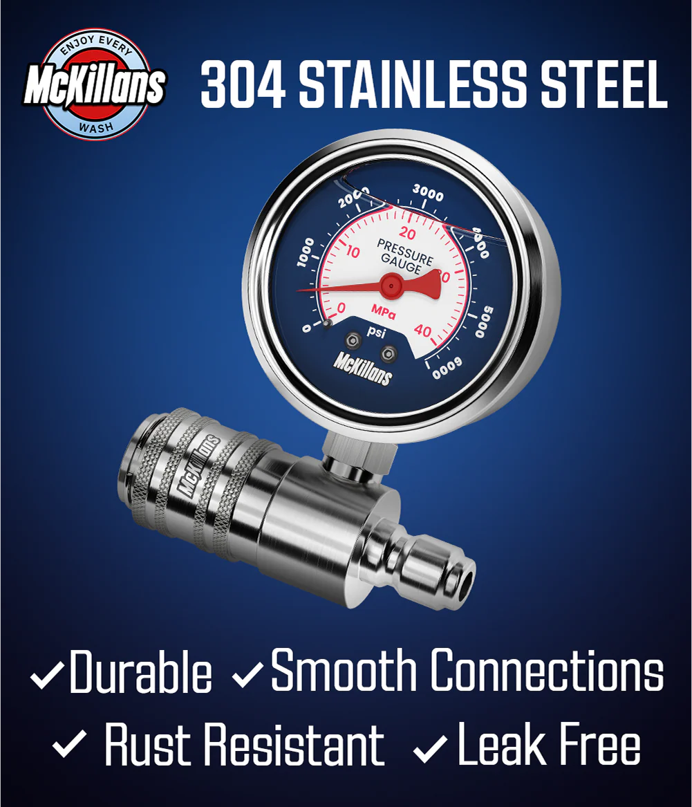 Pressure Washer Gauge With 3/8" Automatic Quick Connect - Image 6